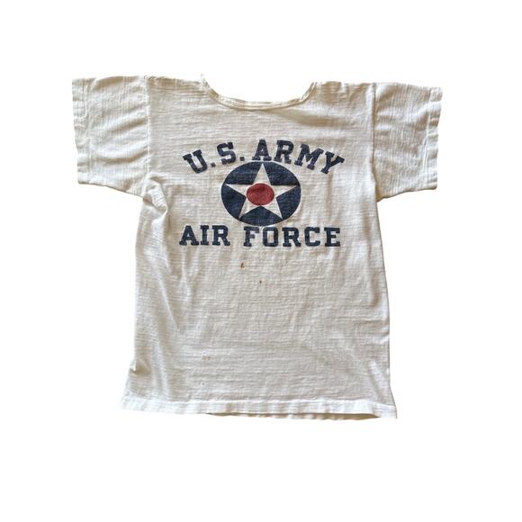 US Military Other - Vtg WWII 40/50’s U.S. Army Air Force Slub Yarn Cotton Single Stitch XS White Tee